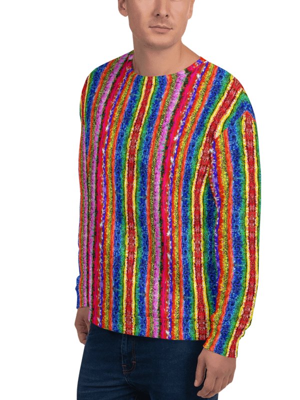 Boho colorful Stripes Unisex Sweatshirt product image (4)