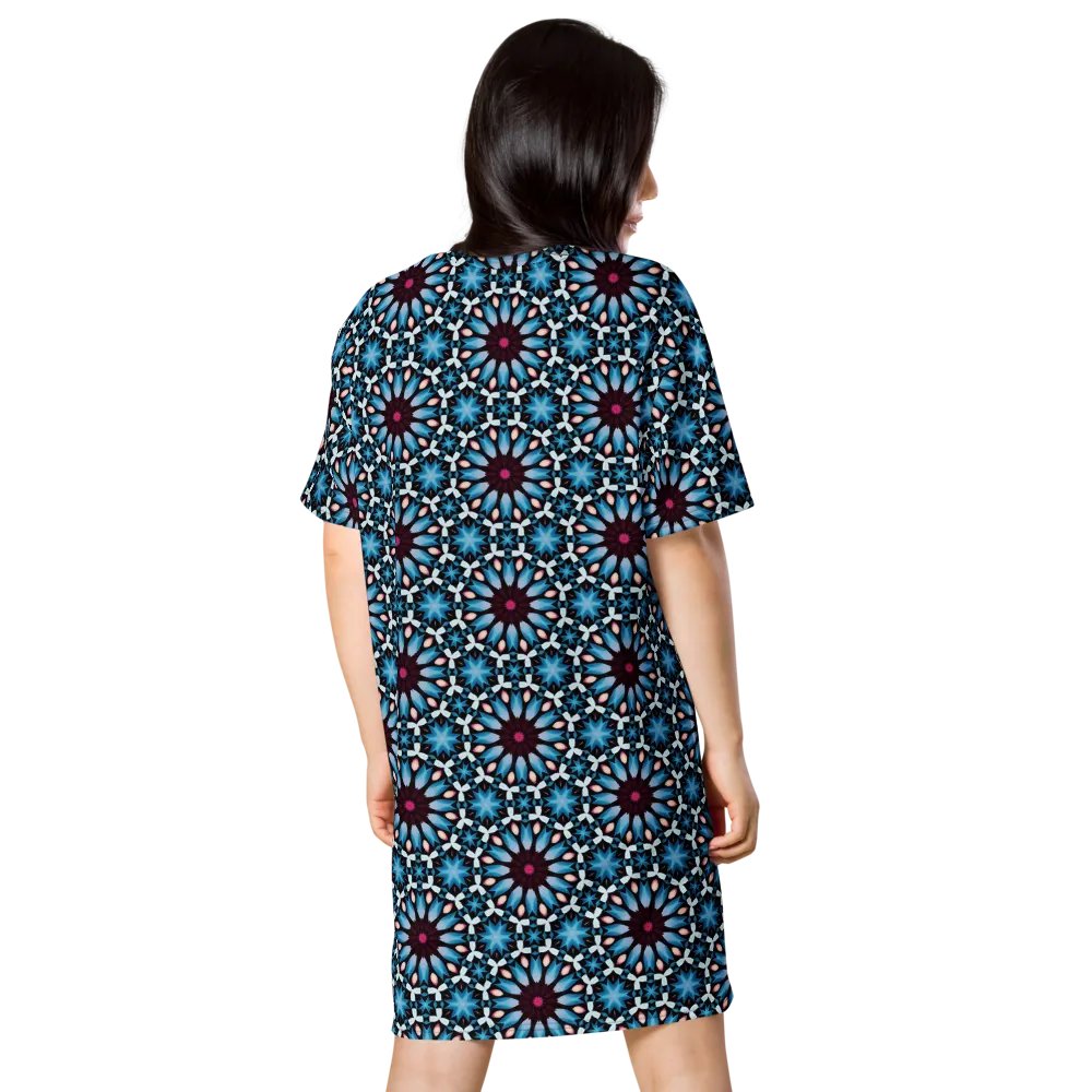 Kaleidoscope Blues T-Shirt Dress product image (2)