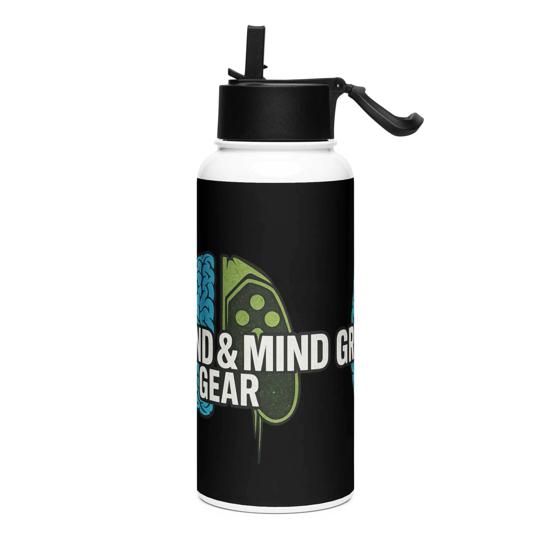 Grind & Mind Gear Stainless Steel Water Bottle w/ Straw And Lid product image (2)