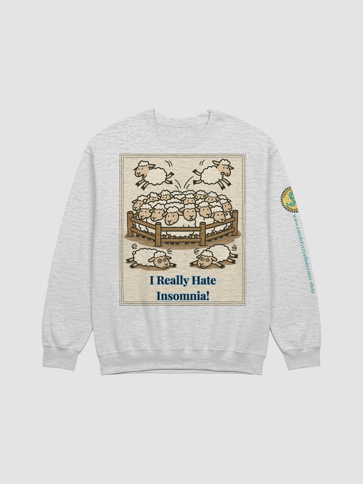I Really Hate Insomnia (Both) Gildan Classic Crewneck Sweatshirt Light Colors product image (3)
