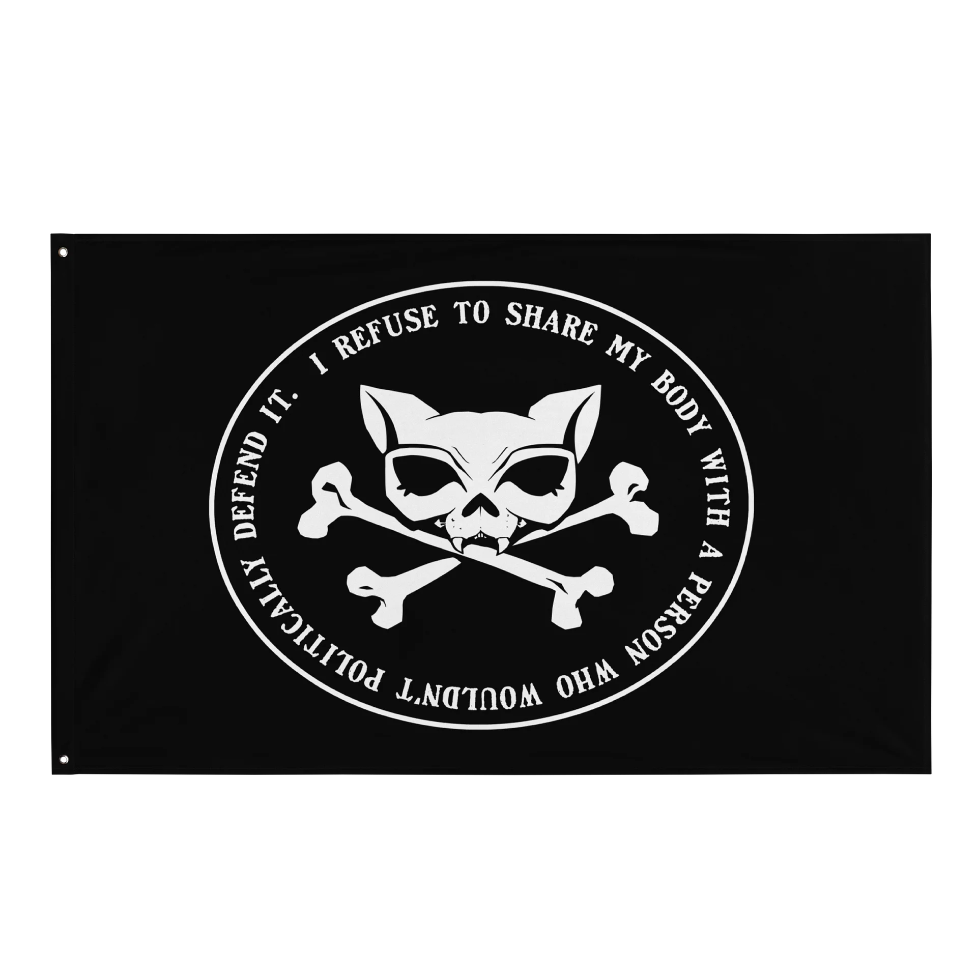 I Refuse Kat Skull Flag product image (1)