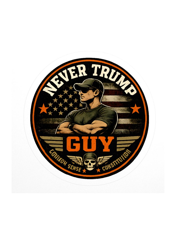 NEVER TRUMP Guy — Badge Kiss-Cut Sticker product image (1)