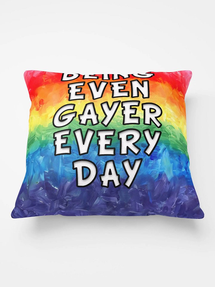 Being Even Gayer - Rainbow Pride Throw Pillow product image (2)