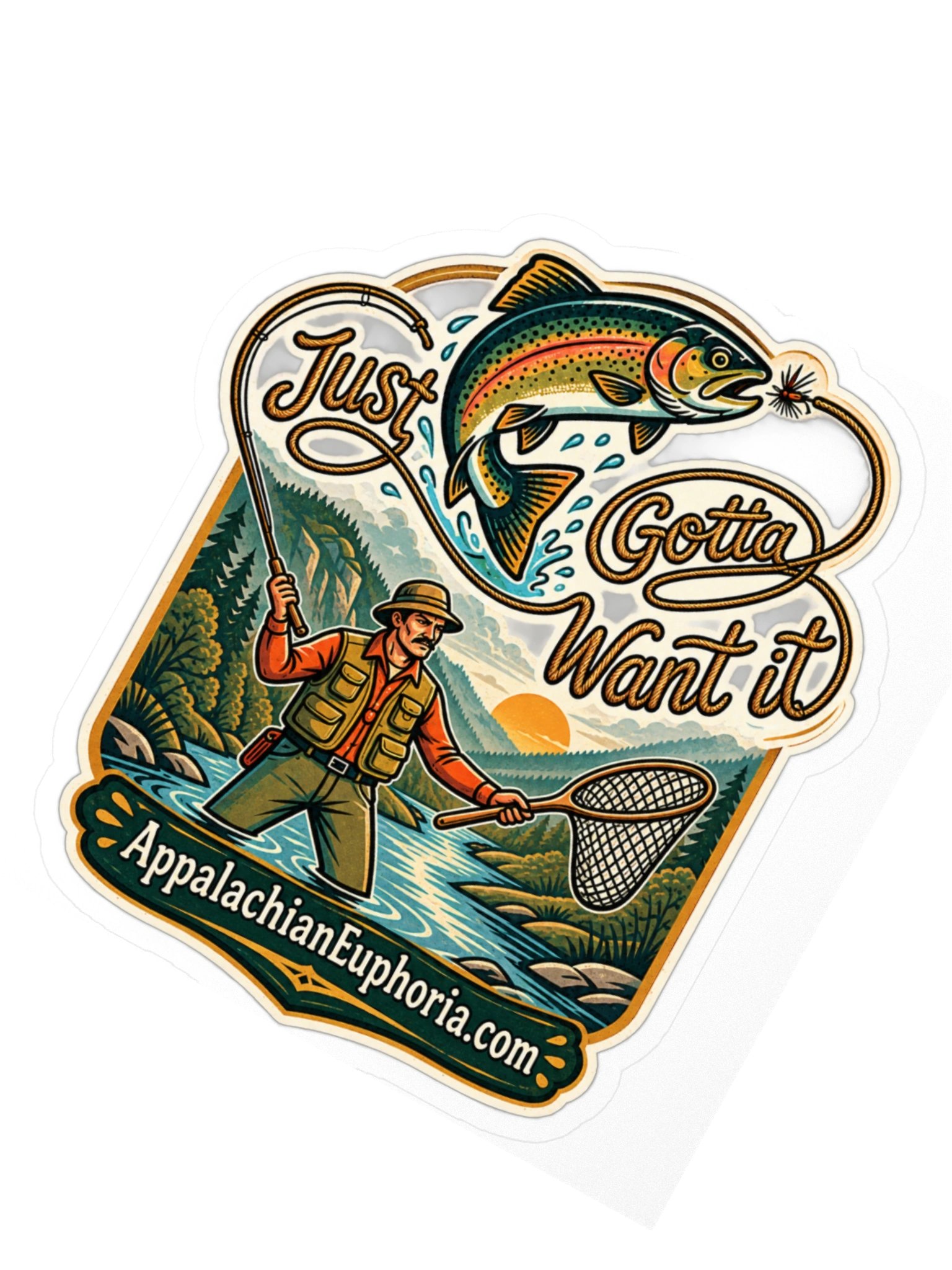 Trout fishing sticker product image (2)