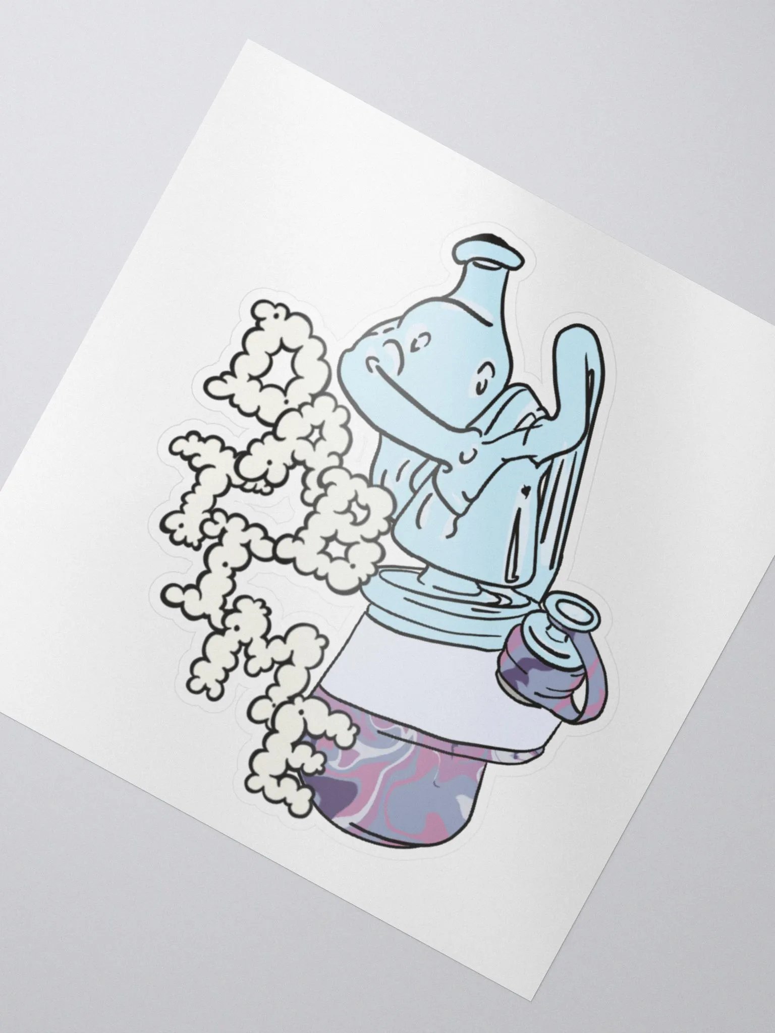 Dab Time Lucid Lightning Puffco Peak Die Cut Sticker product image (1)
