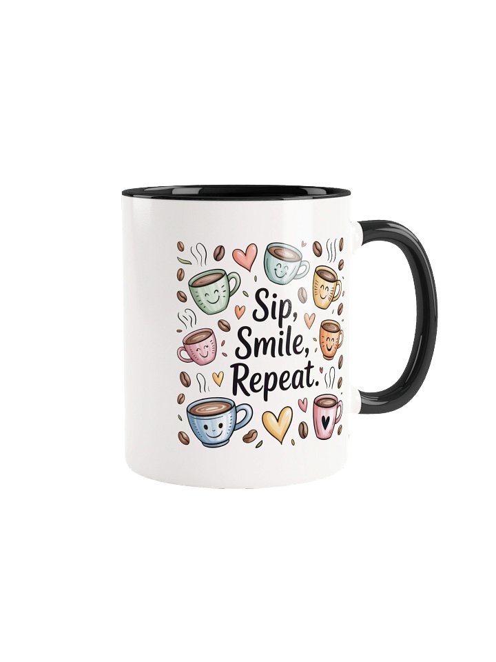 Sip Smile Repeat Coffee Mug - with Color Inside product image (1)