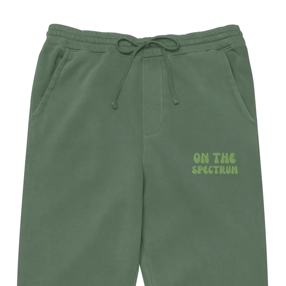 ON THE SPECTRUM (green) pigment dyed sweatpants product image (2)