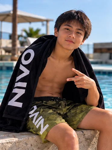 NVO Gradient All-Over Print Swim Trunks product image (2)