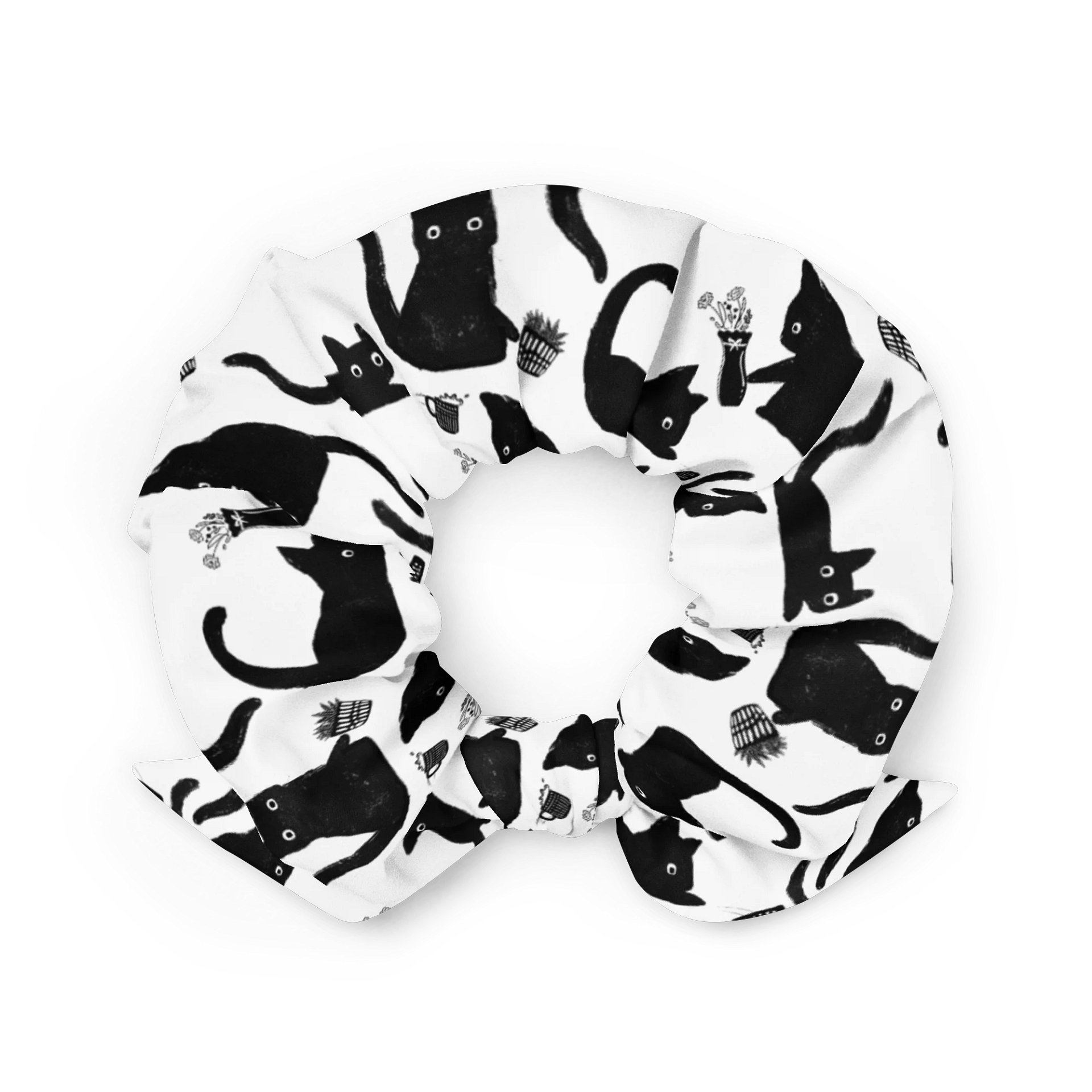 Bad Cats Knocking Stuff Over Patterned Scrunchie product image (2)