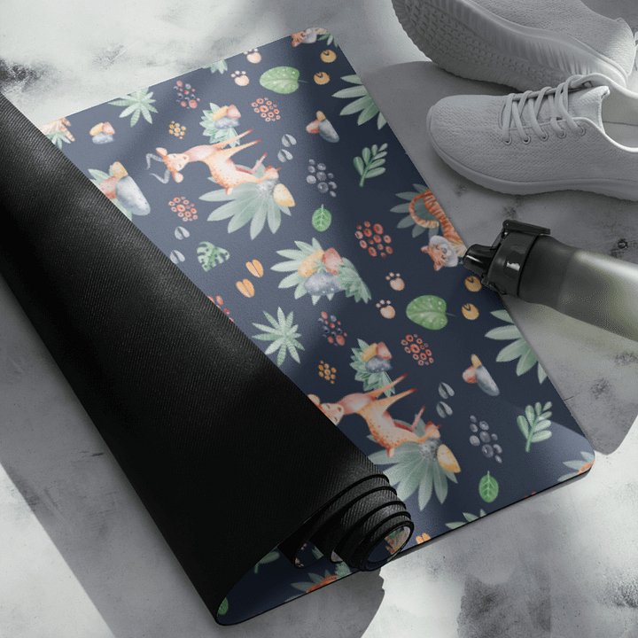 Safari Wild Animals Pattern Yoga Mat by Treasure Pie product image (2)