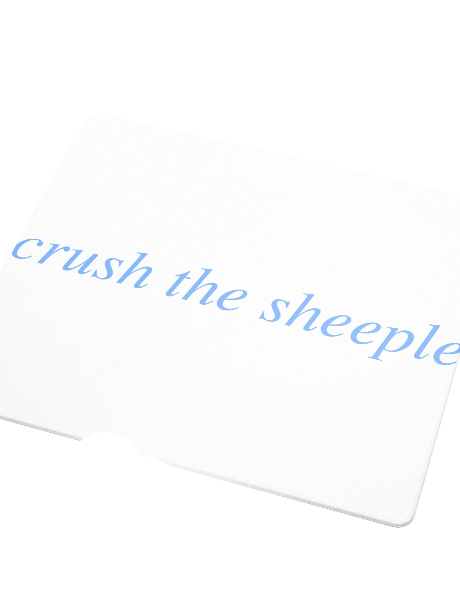 No ShopCo | Crush the Sheeple Gaming Mouse Pad - Light Blue on White product image (3)