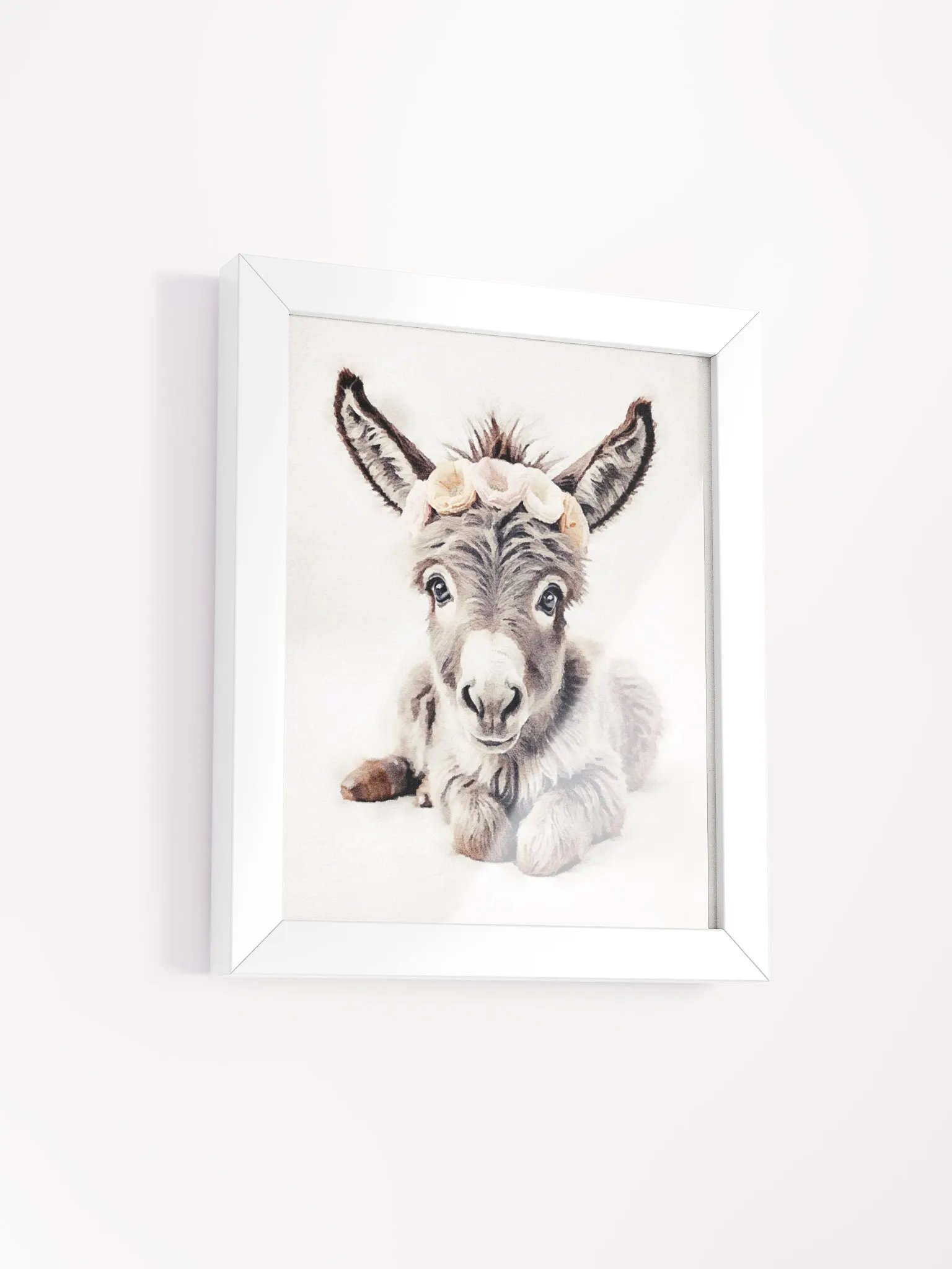 Floral Crowned Donkey Framed Poster product image (52)