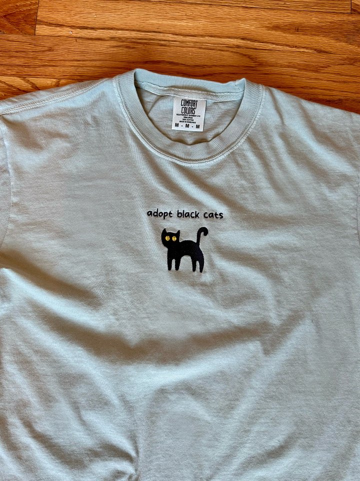 Adopt black cats unisex tee product image (4)