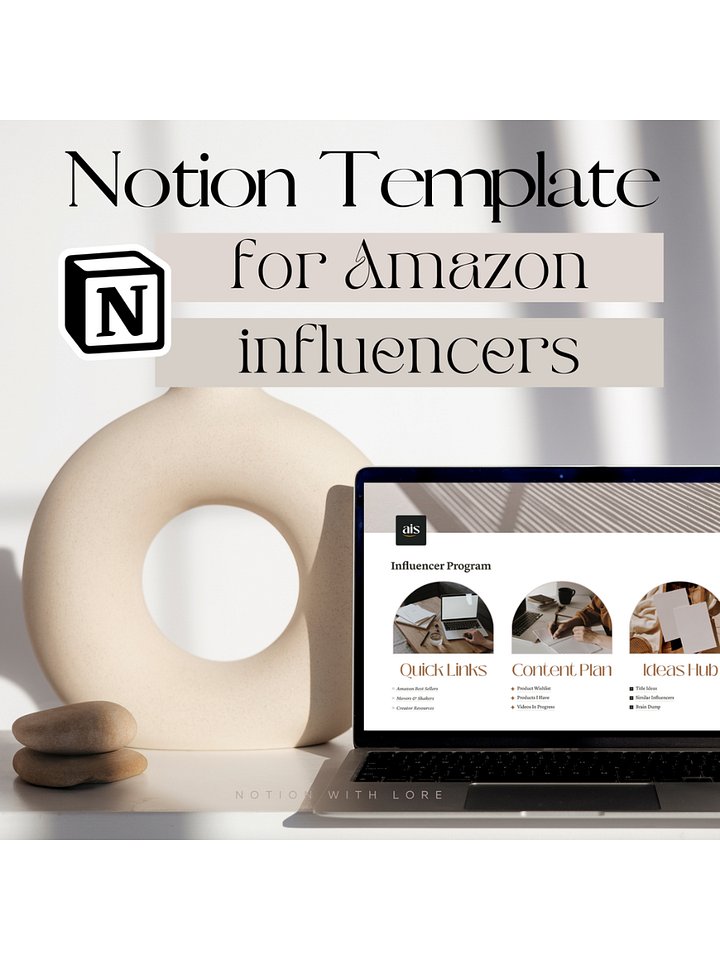 Amazon Influencer Notion Template product image (1)