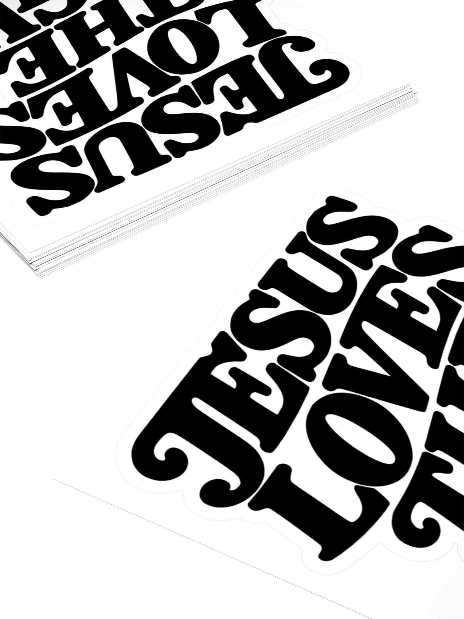 Jesus Loves the SGV Black Kiss Cut Sticker product image (10)