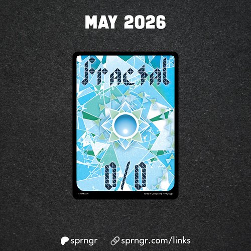 May's patron token design is mathematical. While I did not study at Quandrix college, I did make this Fractal with lessons in...