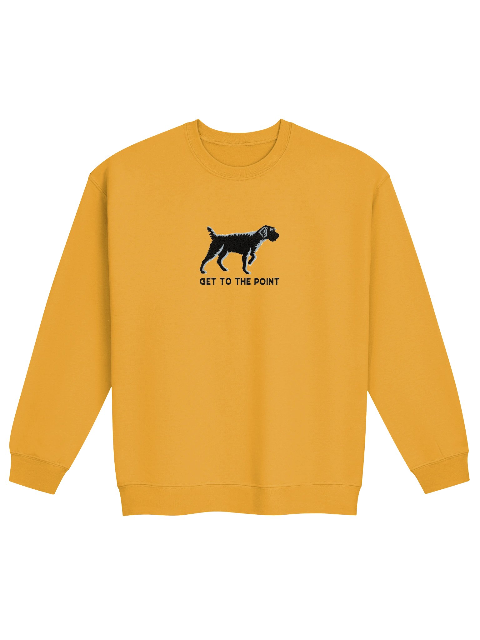 Get to the Point Sweatshirt (Embroidered) of a Wirehaired Pointing Griffon(Black) product image (4)