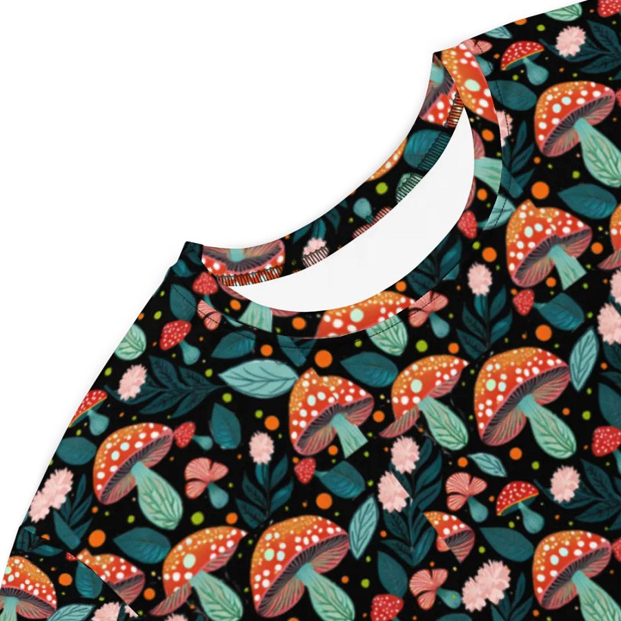 Mushroom Art Print Woman's Oversized T-shirt | Fungi Cuteness product image (4)