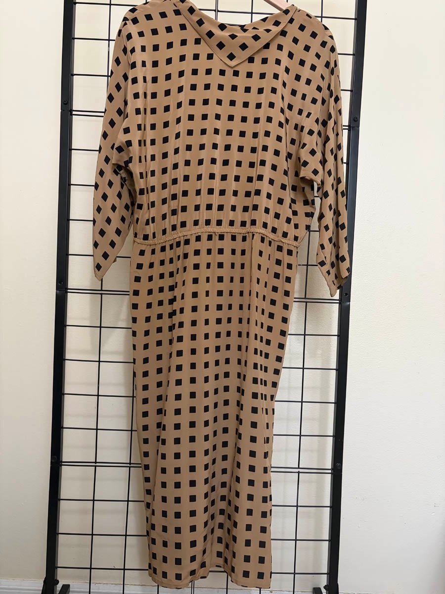 Size 14 vintage silk dress 80s product image (3)