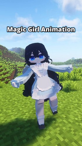A cute jump animation for changing hairstyles~ 

Custom model/ skin: https://minou-shop.fourthwall.com/products/angel-maid-ye...