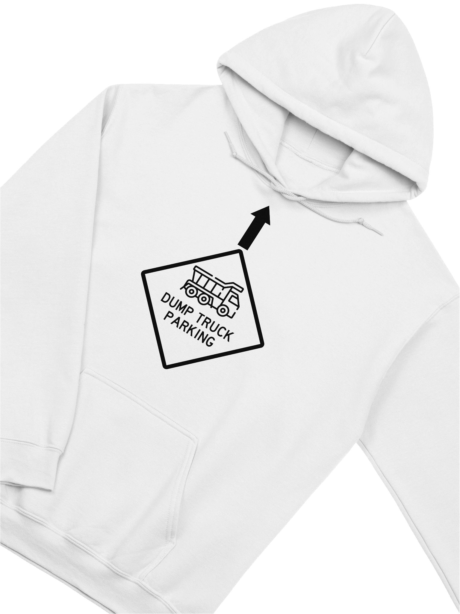 Dump Truck Parking White Hoodie product image (2)