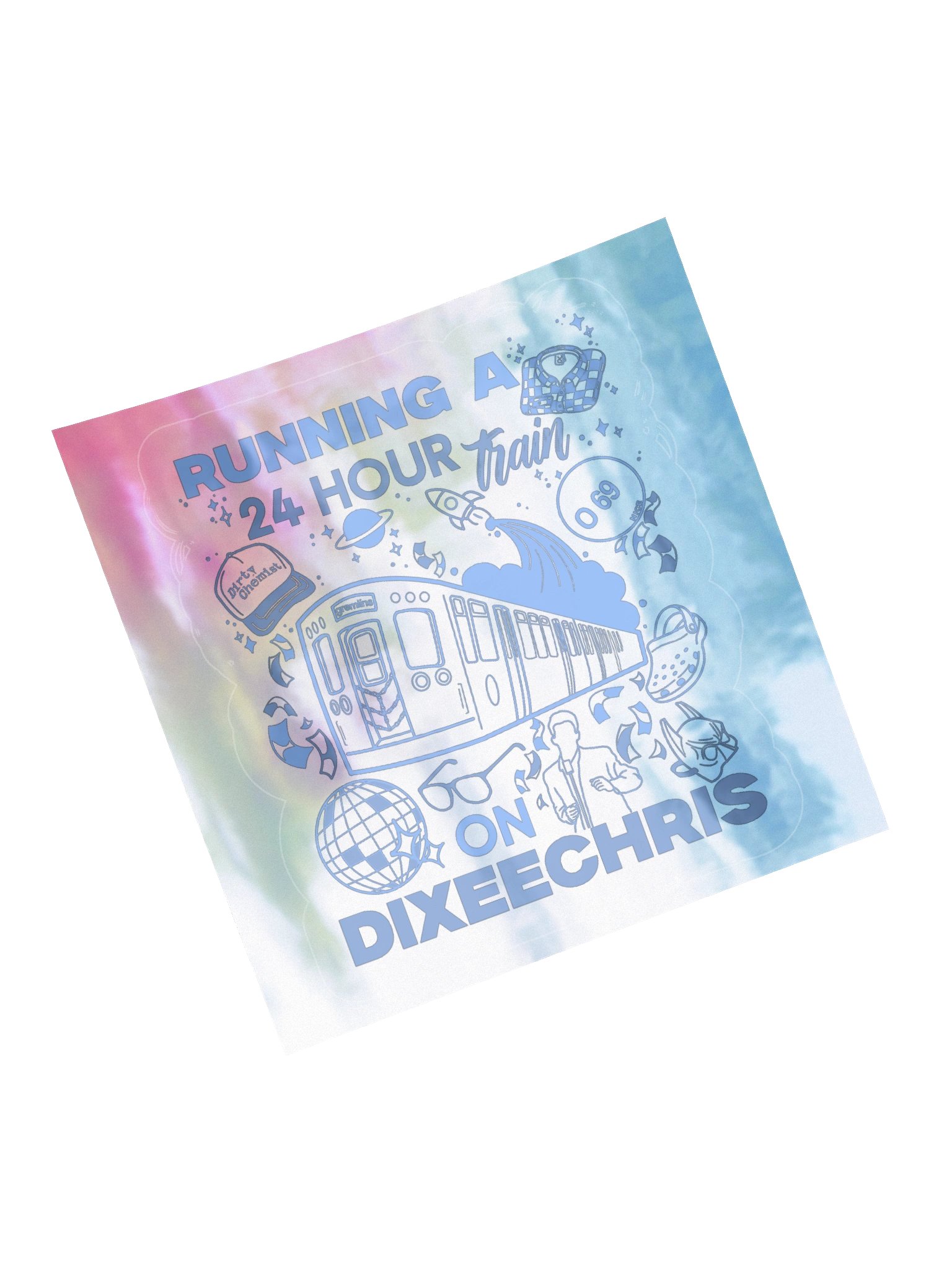 24hr Train Holo Sticker - Blue product image (5)