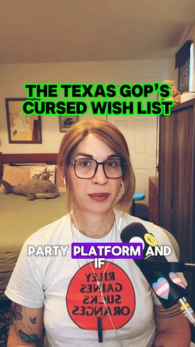 One more thing I somehow forgot to mention in the video…

The Texas GOP platform also calls for banning transgender people fr...