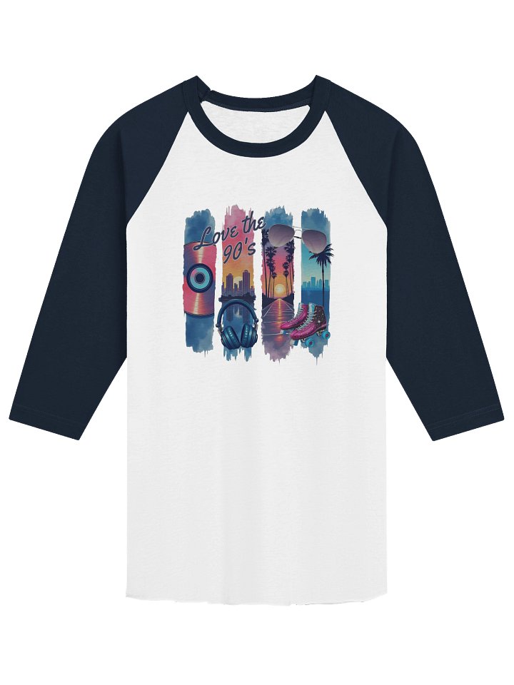 Love the 90’s Retro Collage Raglan Tee product image (3)