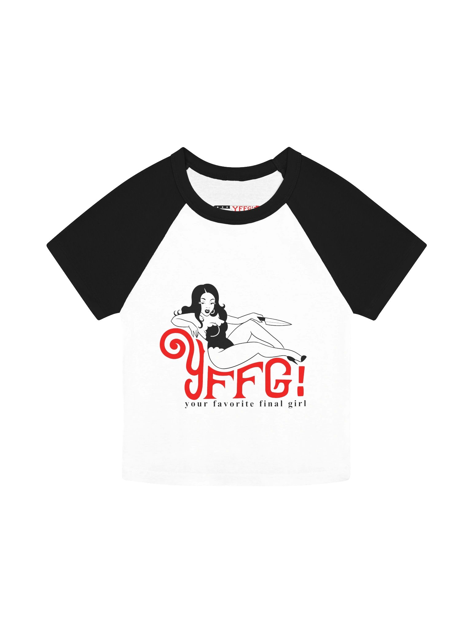 Post Mortem Pin Up Crop Baseball Tee product image (1)