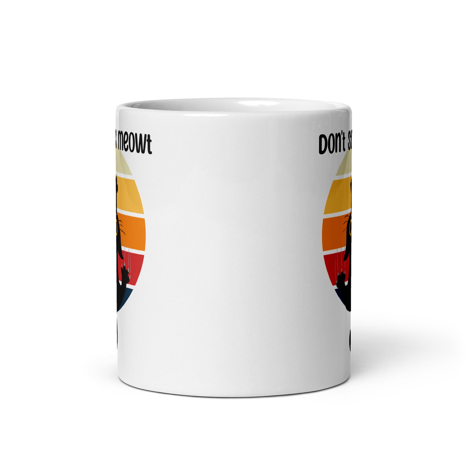 Sunset Cat Scratch White Glossy Mug product image (6)