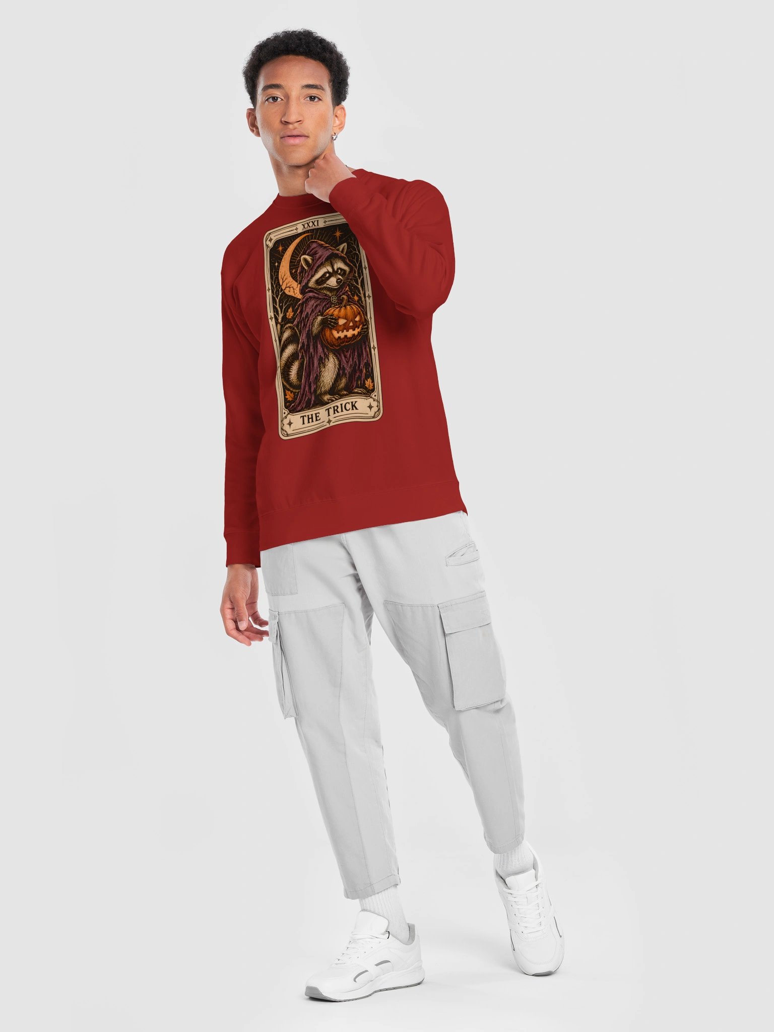 “The Trick” Tarot Card Raccoon Sweatshirt product image (83)