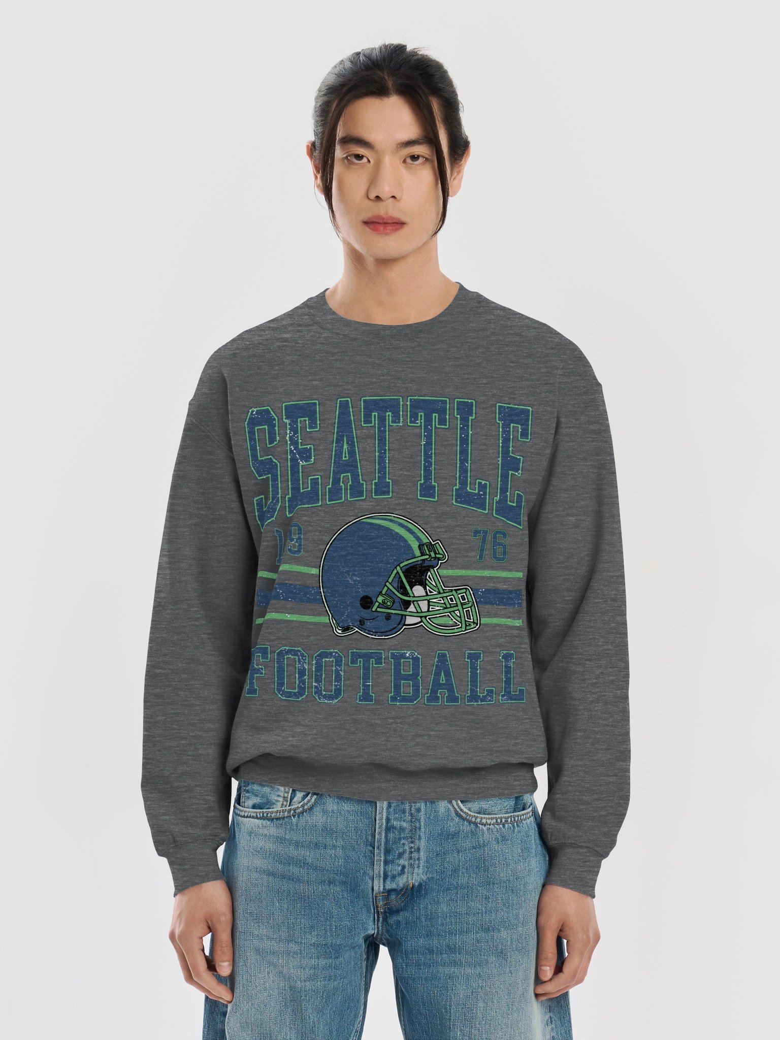 Seattle Football 1975 Gildan Crewneck Sweatshirt product image (23)
