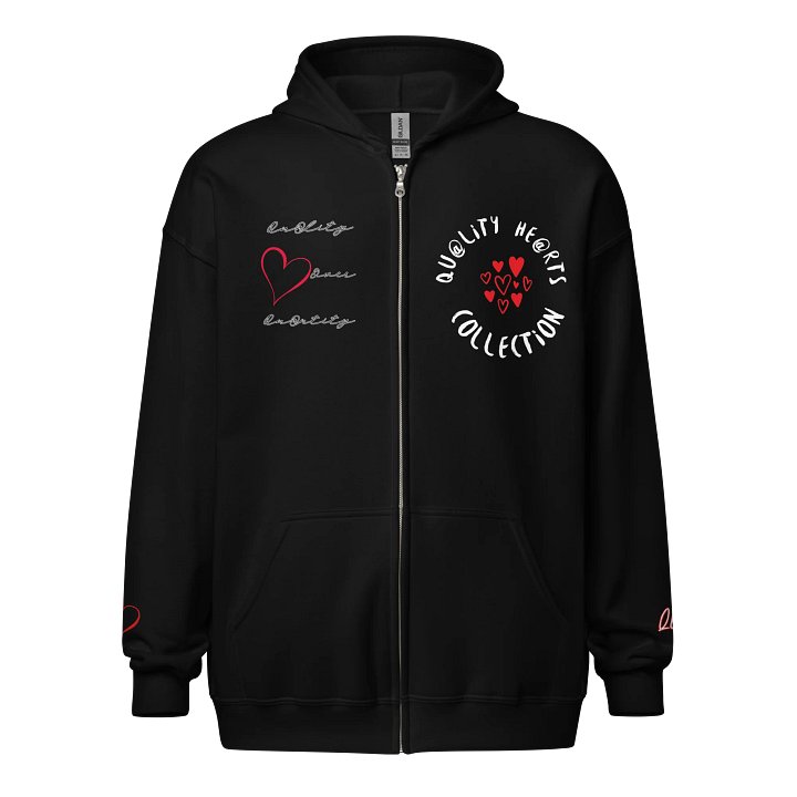 Qu@lity He@rts Zip hoodie product image (1)