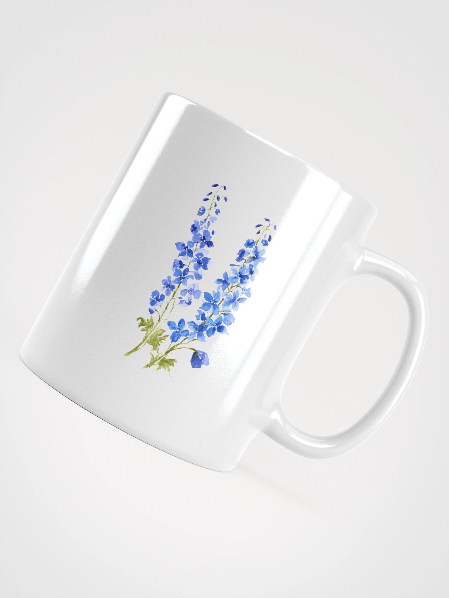 Blue Delphinium Floral Mug product image (4)