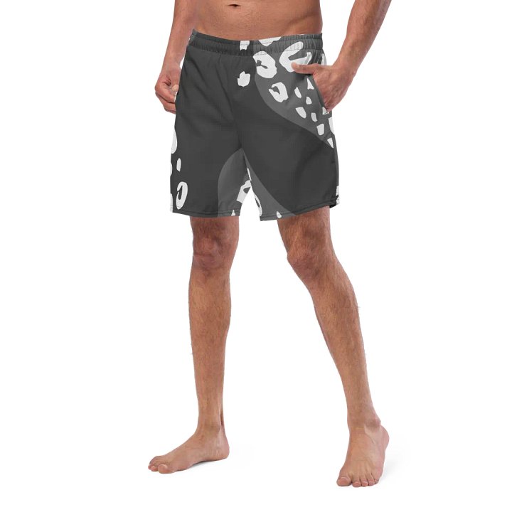 Grey Leopard Print Paradise Swim Shorts product image (2)