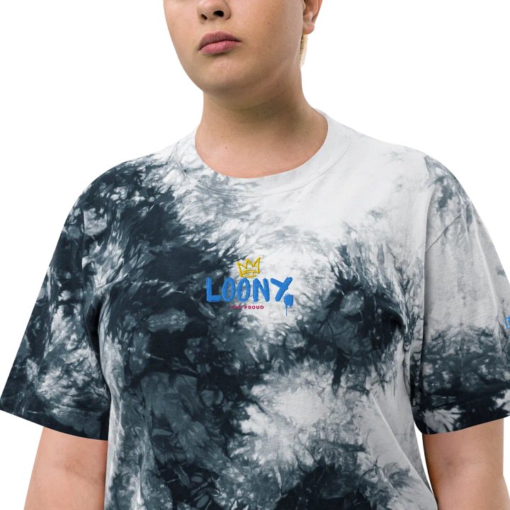 Loony and Proud embroidered logo (oversized tye-dye tee) product image (1)