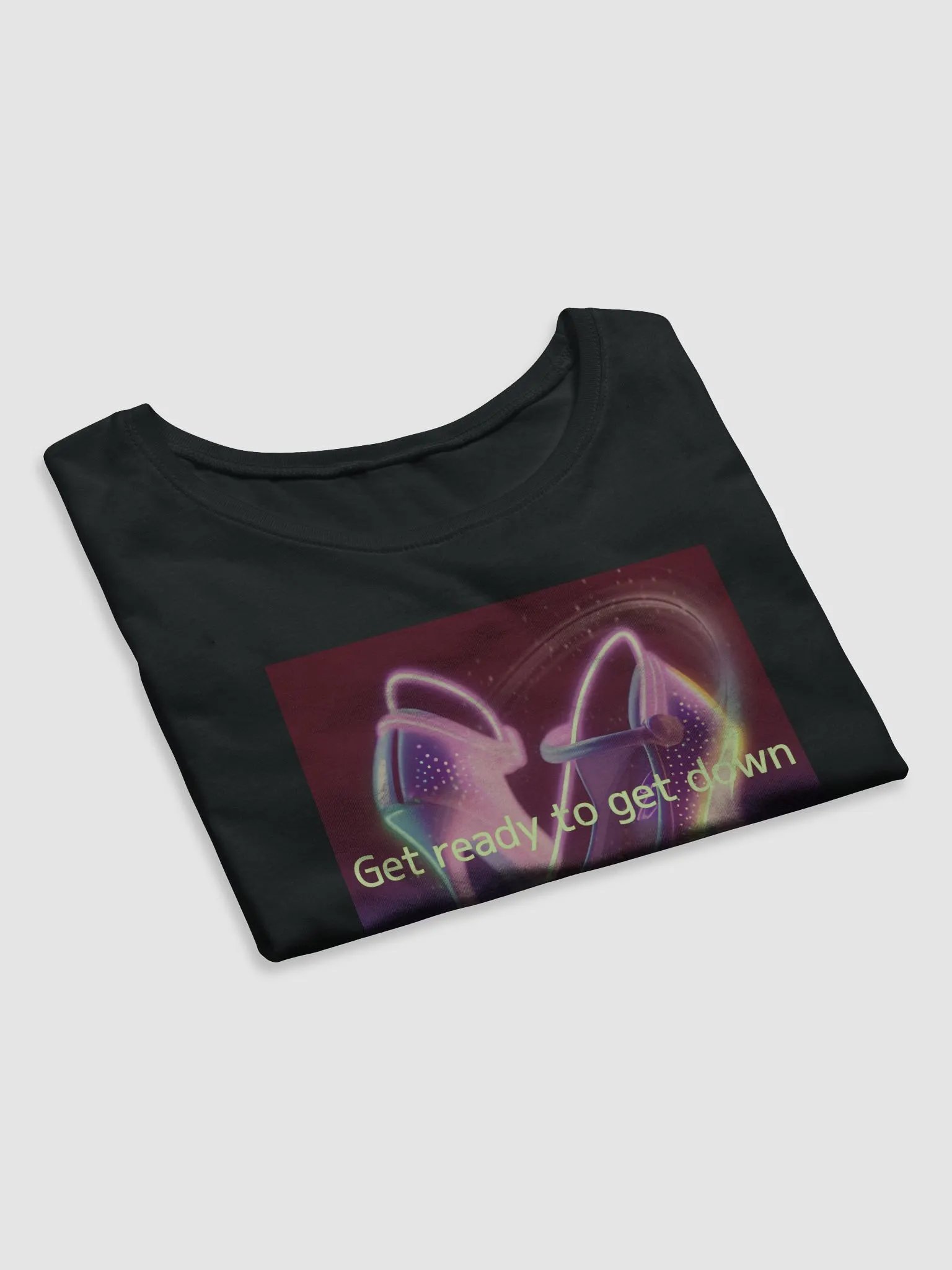 get ready to get down (crop T-shrt) Black product image (7)