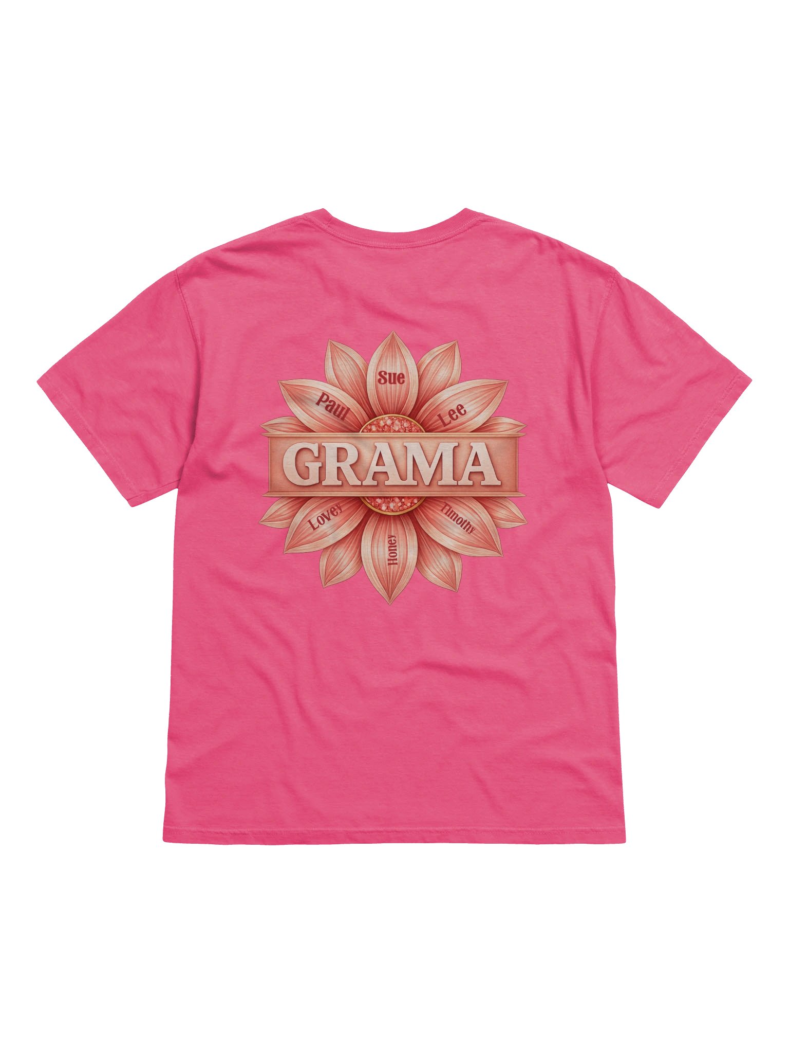 Personalized Grama Shirt Comfort Colors 1717 Custom Grandma Flower Name Shirt Gift for Grama Nana Mimi Grandmother Tee product image (2)