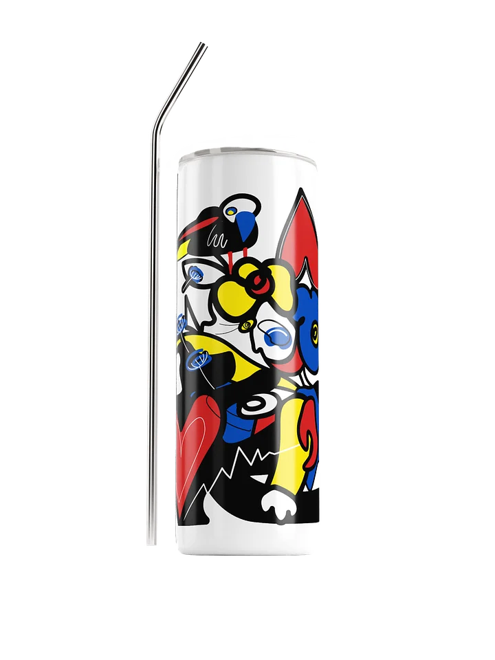 Stainless Steel Tumbler Travel Mug: Dog Face, Dog Love product image (1)