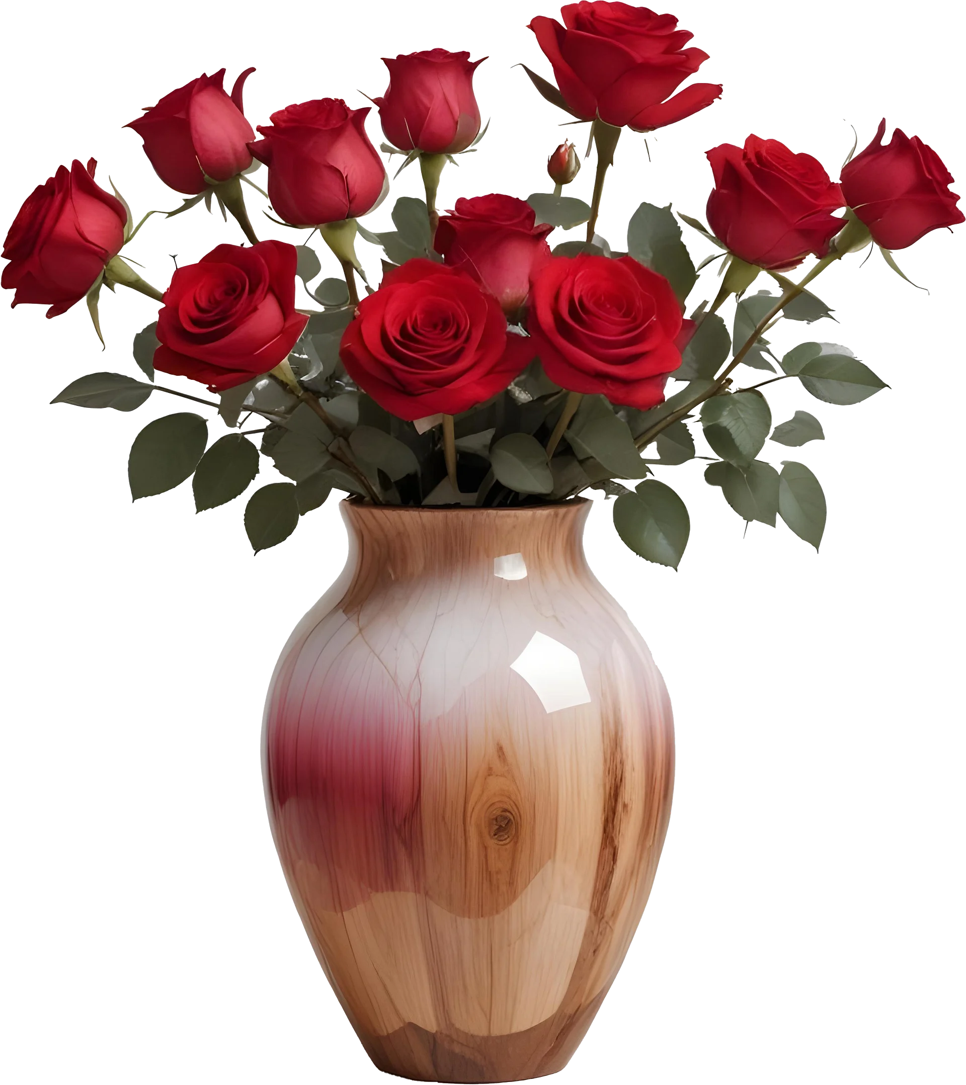 Rosewood Elegance Vase - PNG product image (1)