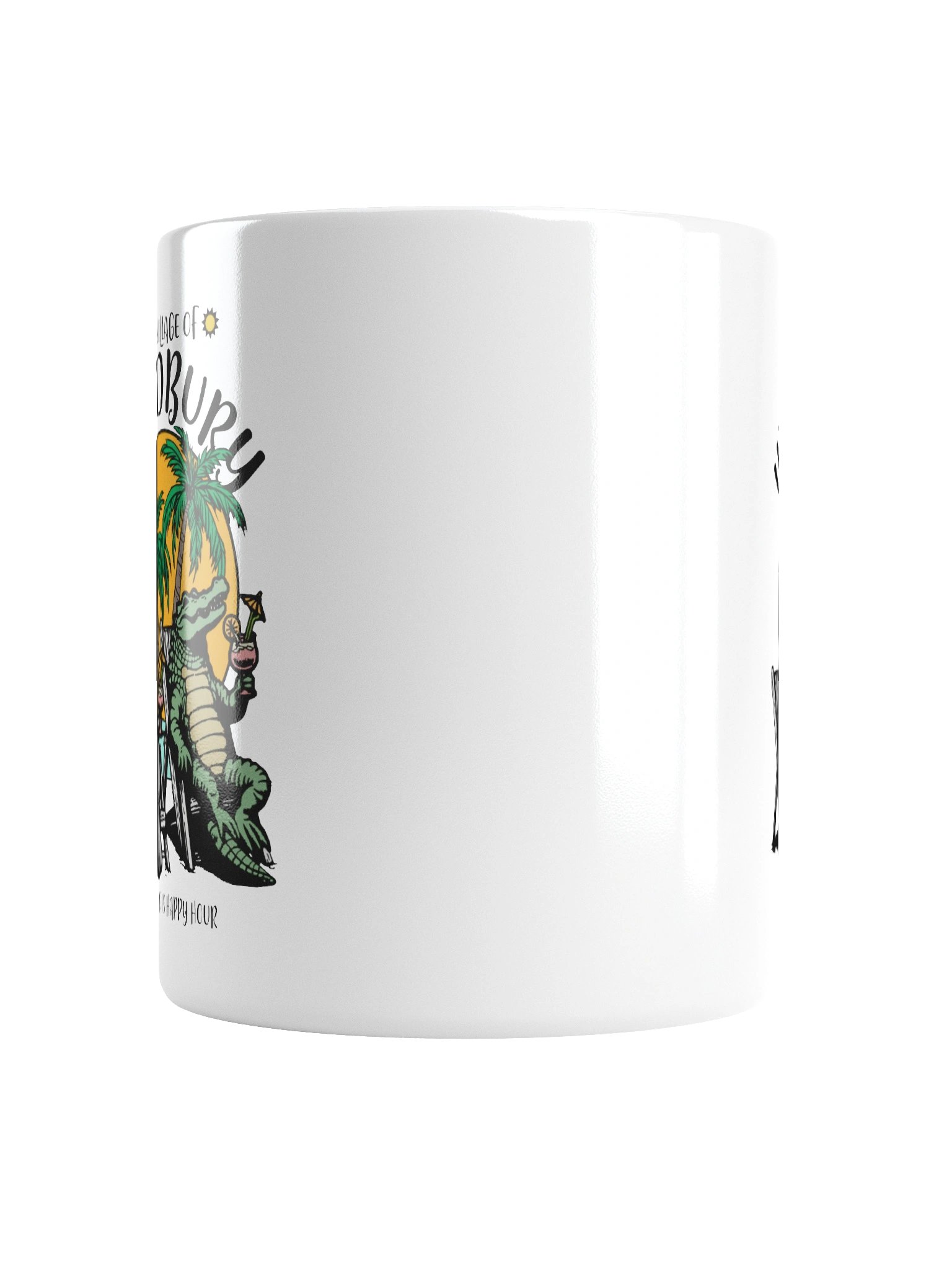 The Village of Woodbury TV Florida USA Fun Manatee Alligator Design Coffee Mug product image (6)