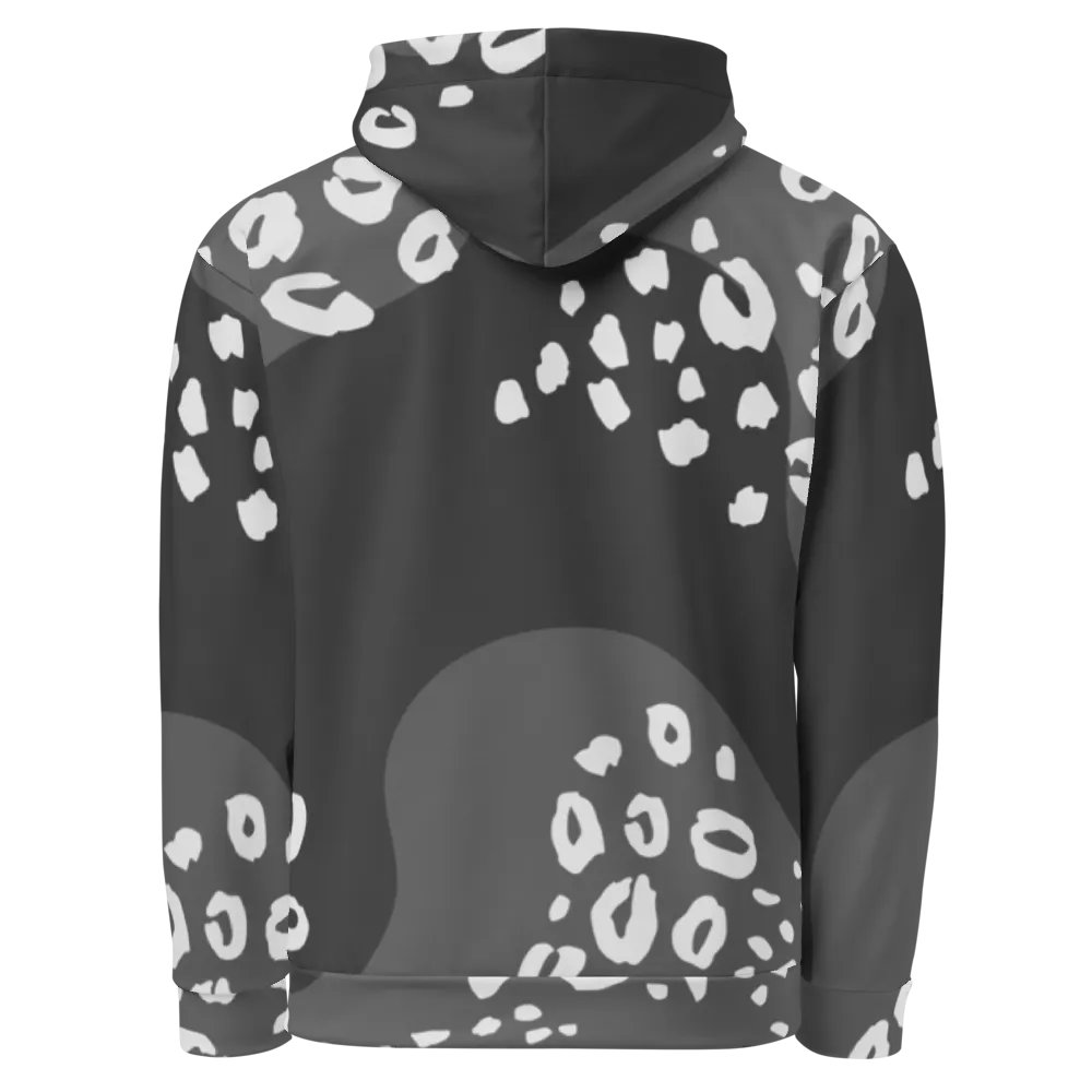 Grey Leopard Abstract Recycled Hoodie product image (9)