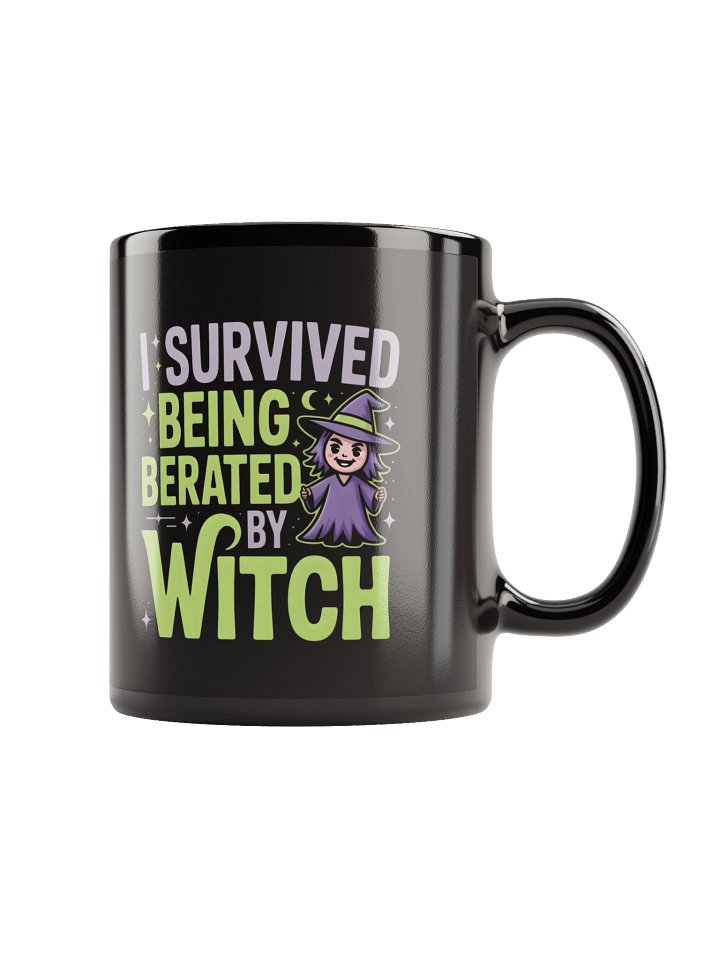 Survived Witch's Beration Glossy Black Mug product image (1)