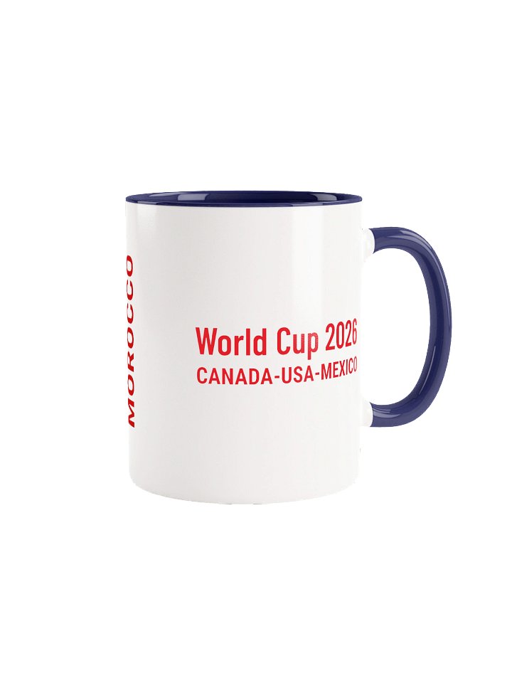 Morocco 2026 World Cup Flag Mug - Morocco Soccer Fan Coffee Cup - Premium Two-Tone Ceramic Mug product image (1)