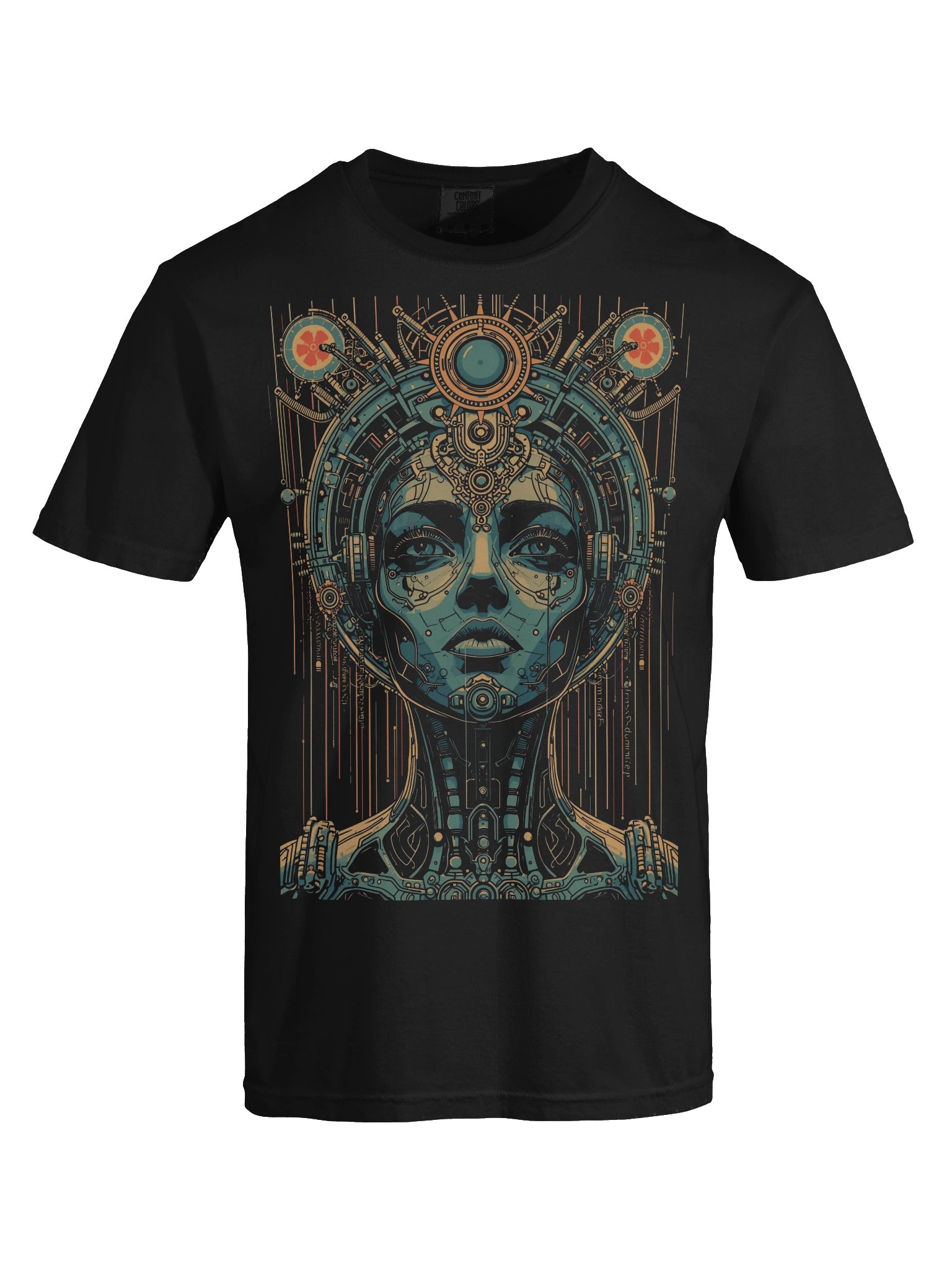 Cyber Muse Retro-Futurist Heavyweight T-Shirt product image (2)