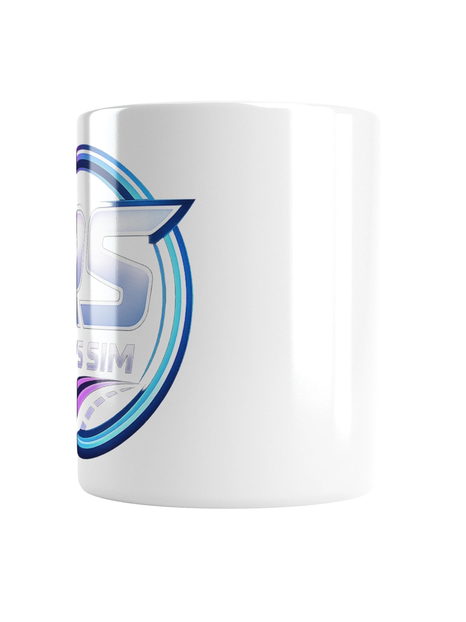 Futuristic RS Logo White Glossy Mug product image (6)