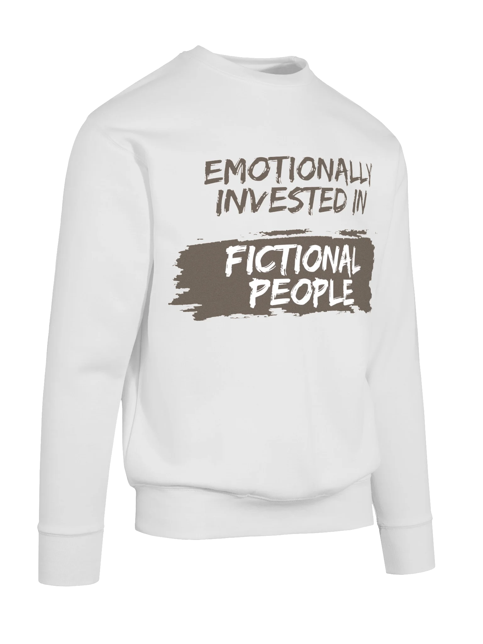 Emotionally Invested in Fictional People - White Sweatshirt product image (10)