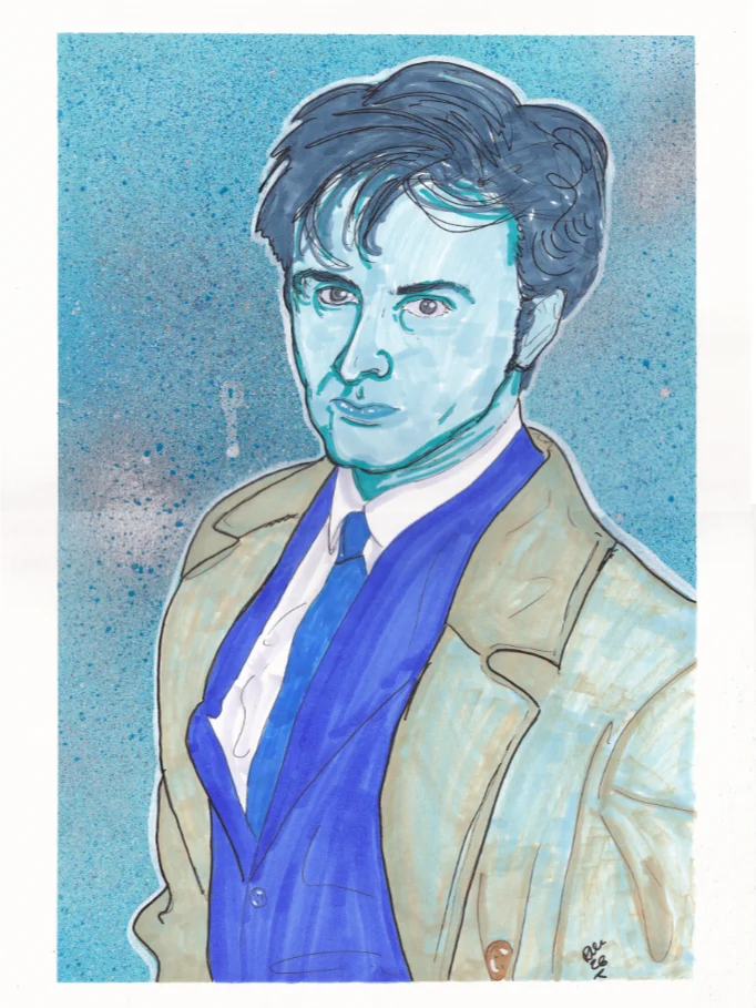 original art - David Tennant - doctor in blue product image (1)