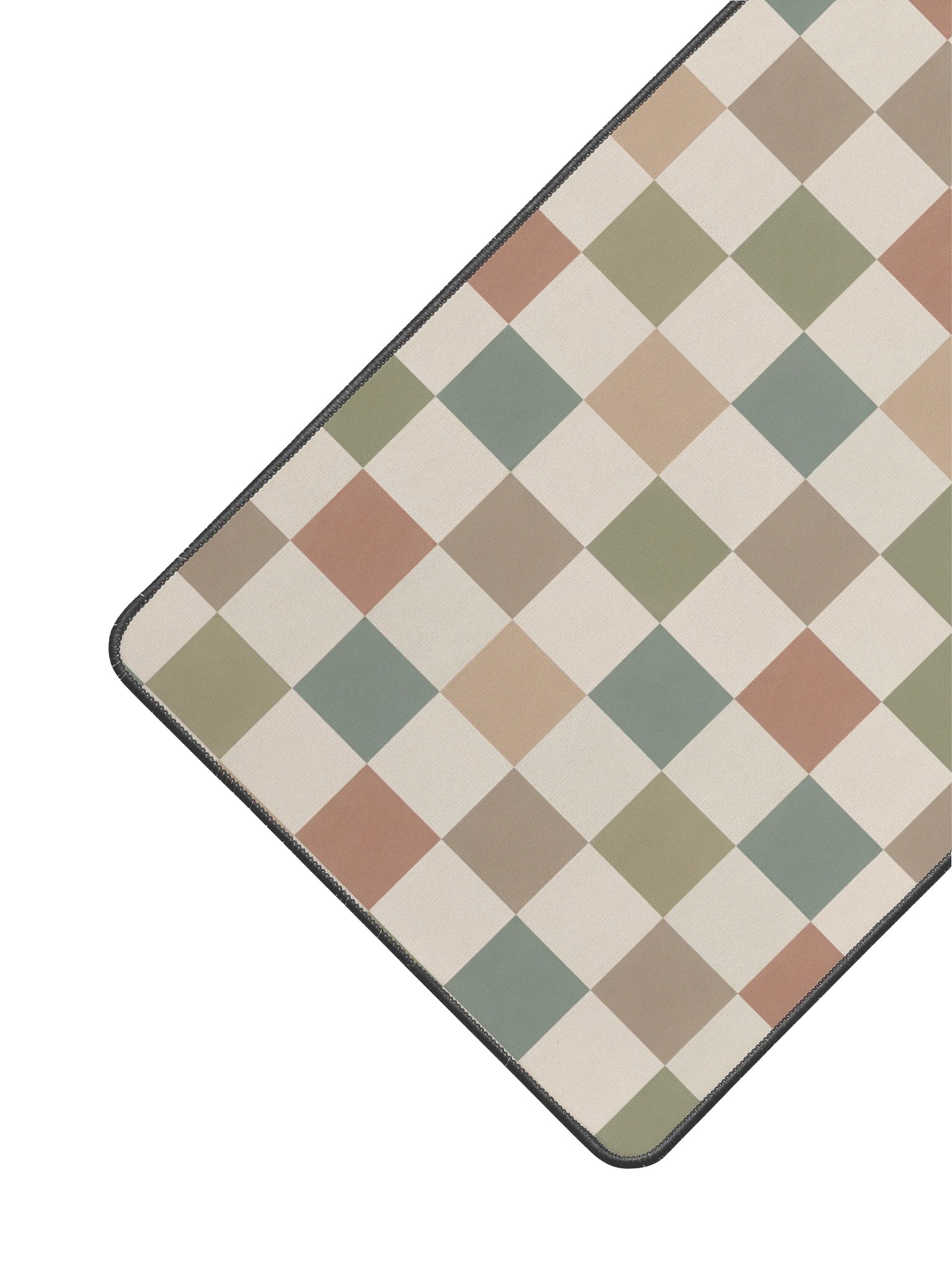 Boho Checkerboard Desk Mat: Anti-Slip Neoprene Computer Deskpad product image (4)