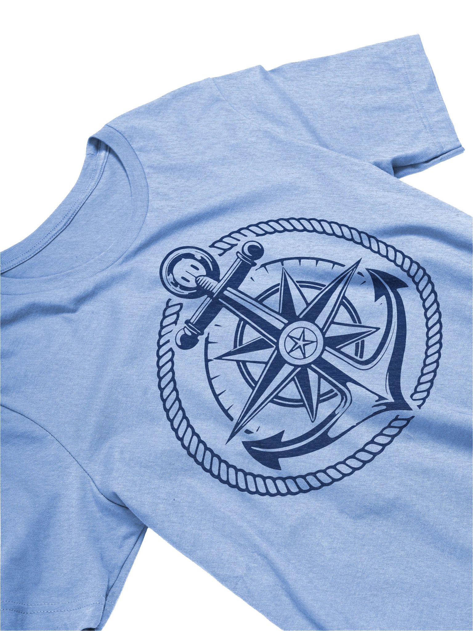 Vintage Nautical Anchor Compass Graphic T-Shirt product image (27)